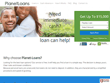 Tablet Screenshot of planet-loans.com